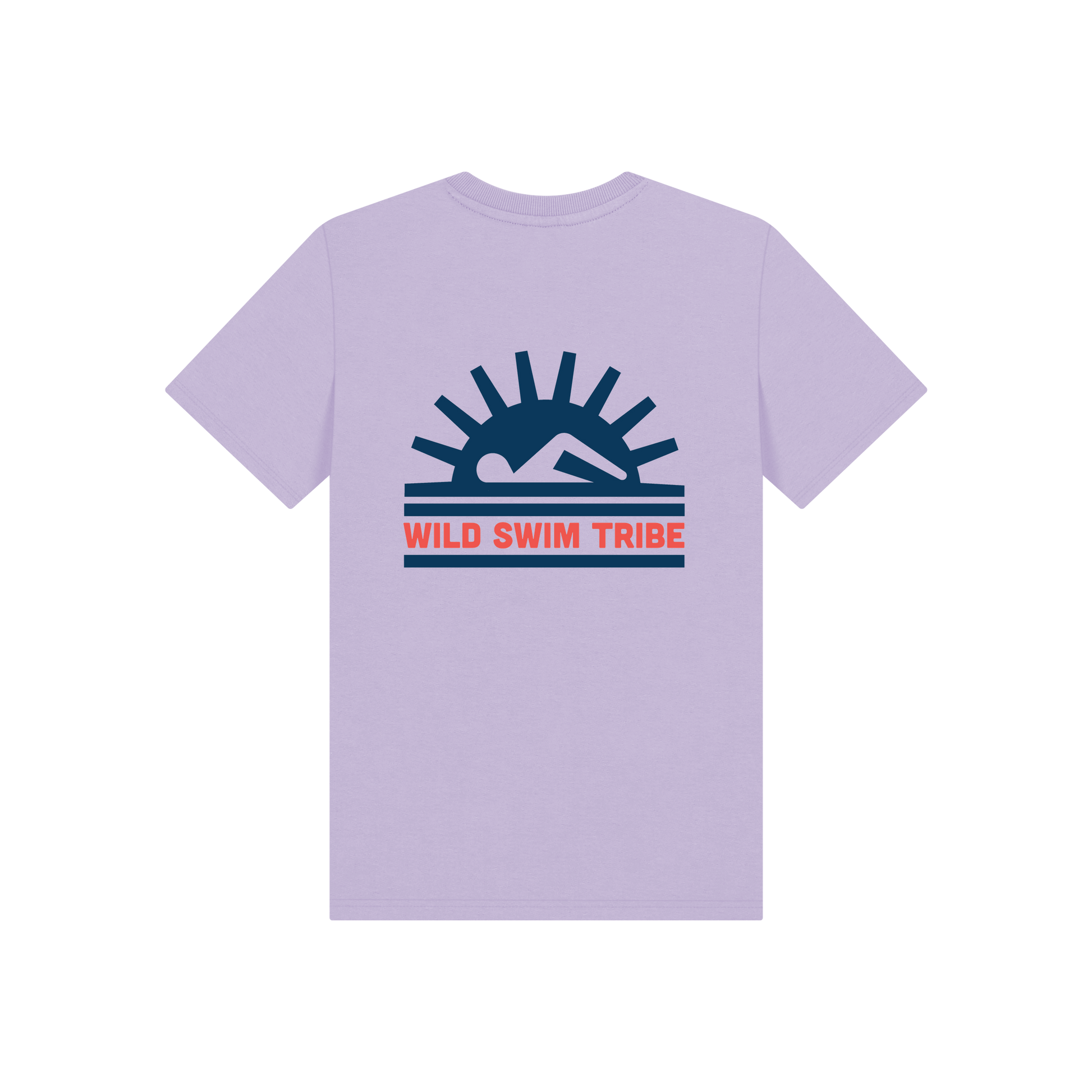 Soft Lilac Printed Kids T-Shirt Back