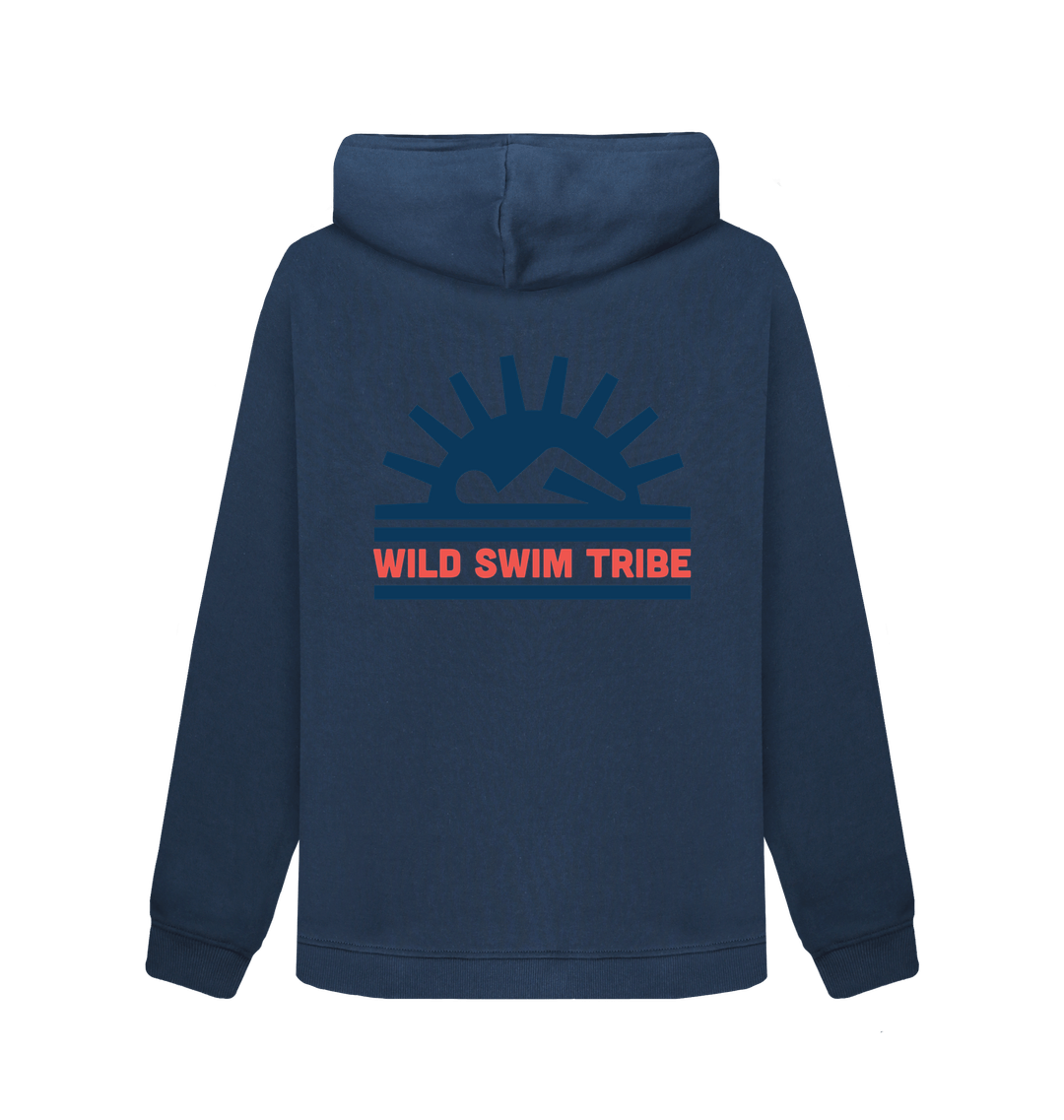 Navy Blue Printed Sweater Back