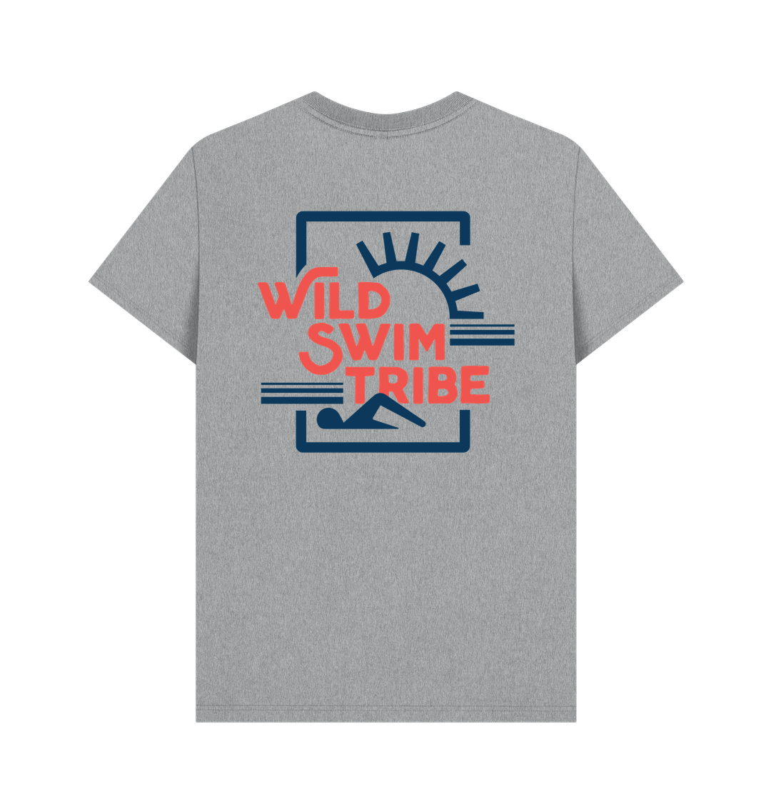 Athletic Grey Printed T-shirt Back
