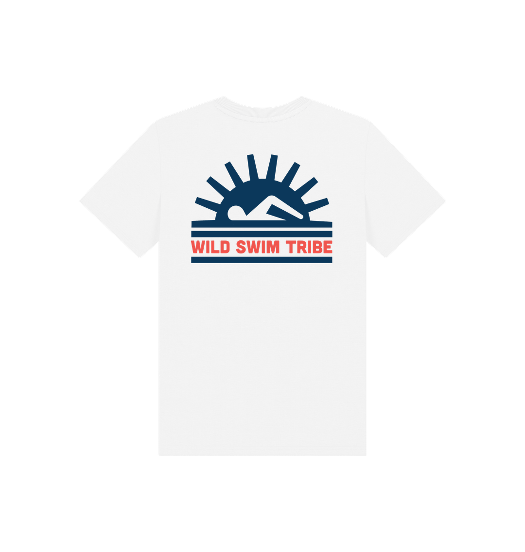 White Printed Kids T-Shirt Back