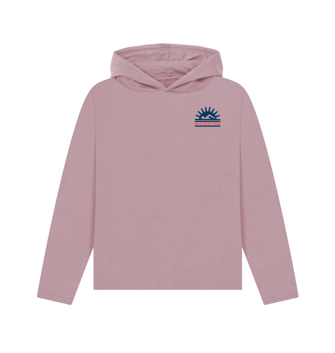 Mauve Printed Hoody Front