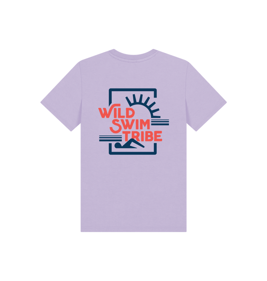 Soft Lilac Printed Kids T-Shirt Back
