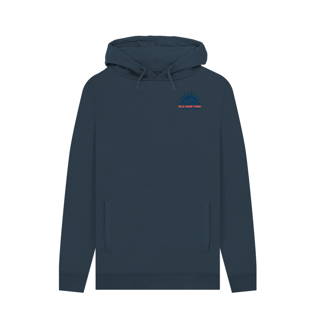 Navy Printed Hoody Front