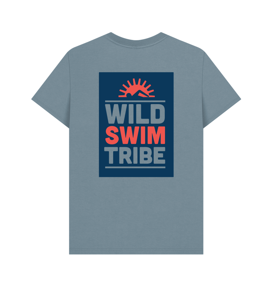 Stone Blue Printed T-shirt Back