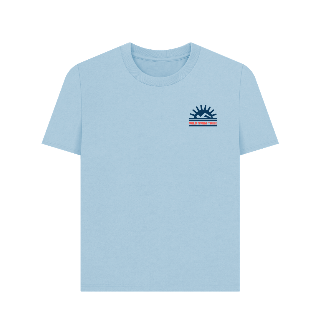 Milky Blue Printed T-shirt Front