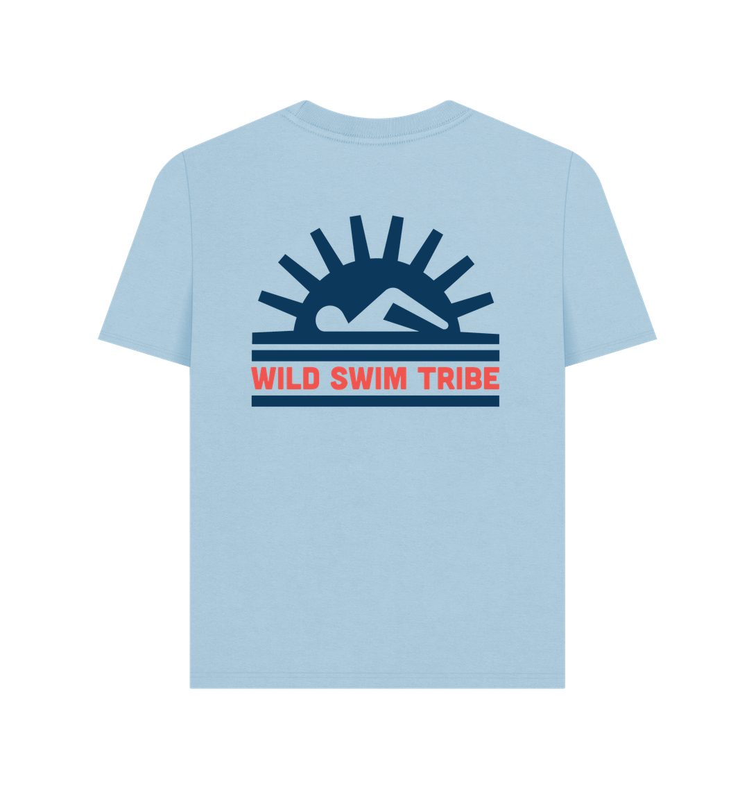 Milky Blue Printed T-shirt Back