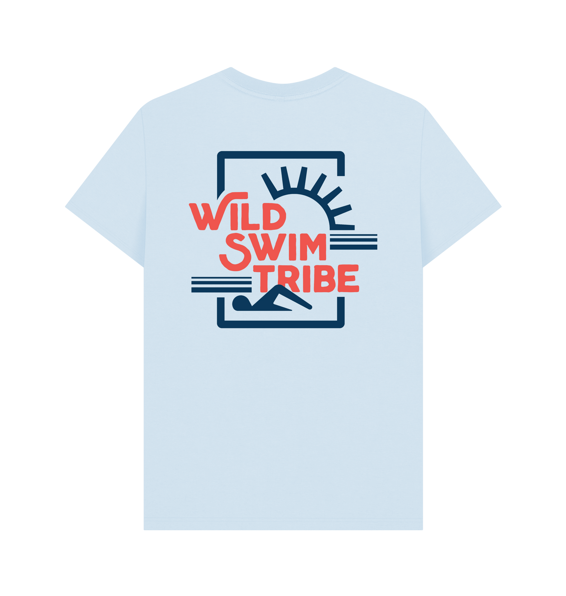 Sky Blue Printed T-shirt